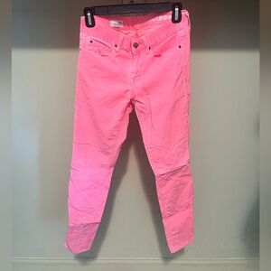 GAP Bright Coral Skinny Jeans Stretch Corduroy